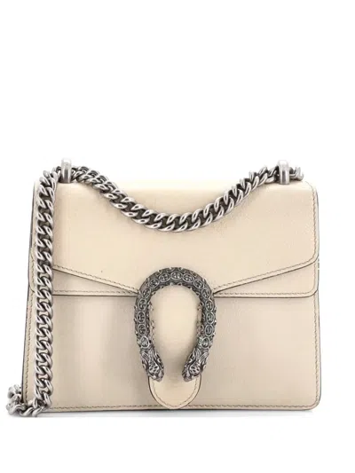 Pre-owned Gucci Dionysus Bag Leather Mini Crossbody Bag In Neutral