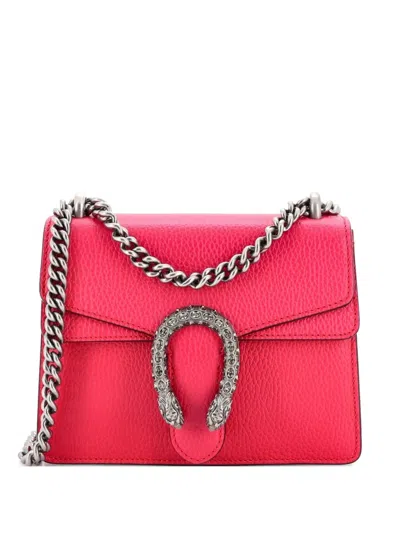 Pre-owned Gucci Dionysus Bag Leather Mini Crossbody Bag In Pink
