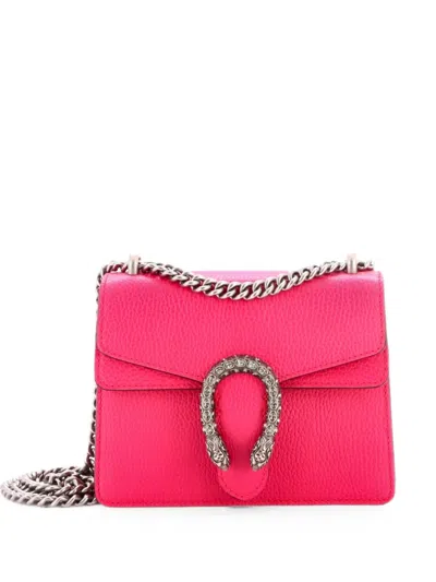Pre-owned Gucci Dionysus Bag Leather Mini Crossbody Bag In Pink
