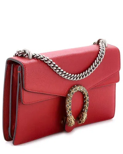 Gucci Dionysus Bag Leather Small (authentic Pre-loved) In Red