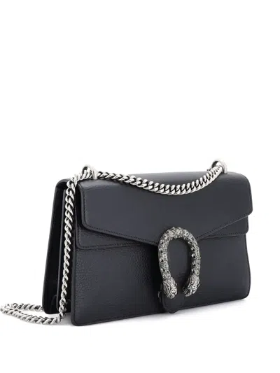 Pre-owned Gucci Dionysus Bag Leather Small Shoulder Bag In Black