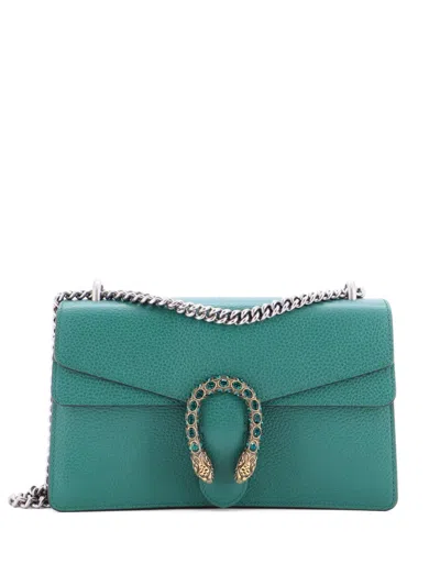 Pre-owned Gucci Dionysus Bag Leather Small Shoulder Bag In Green