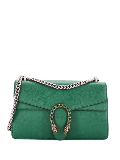 Pre-owned Gucci Dionysus Bag Leather Small Shoulder Bag In Green