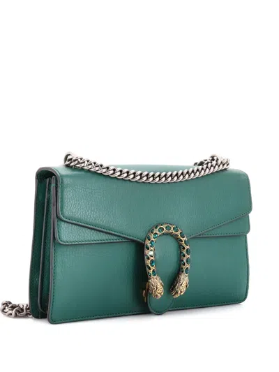 Pre-owned Gucci Dionysus Bag Leather Small Shoulder Bag In Green