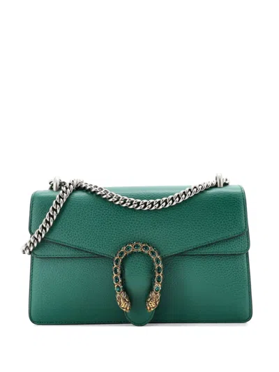 Pre-owned Gucci Dionysus Bag Leather Small Shoulder Bag In Green