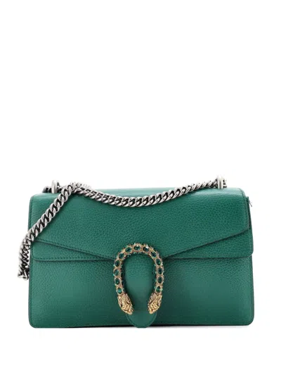 Pre-owned Gucci Dionysus Bag Leather Small Shoulder Bag In Green
