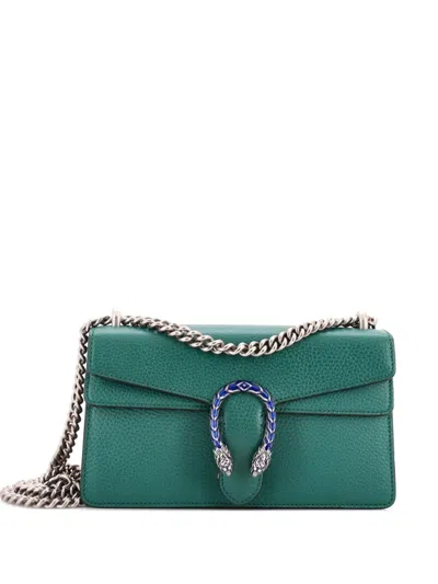 Pre-owned Gucci Dionysus Bag Leather Small Shoulder Bag In Green