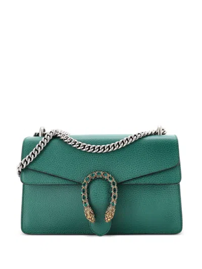 Pre-owned Gucci Dionysus Bag Leather Small Shoulder Bag In Green