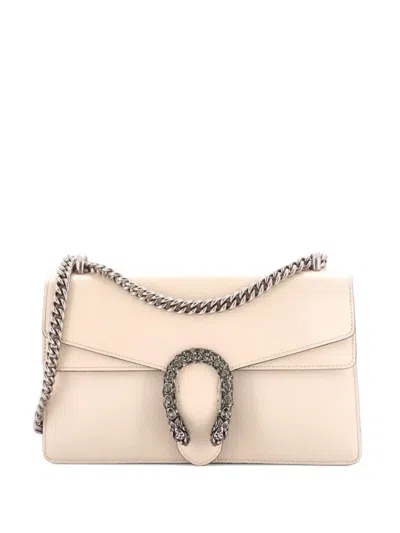 Pre-owned Gucci Dionysus Bag Leather Small Shoulder Bag In Neutral