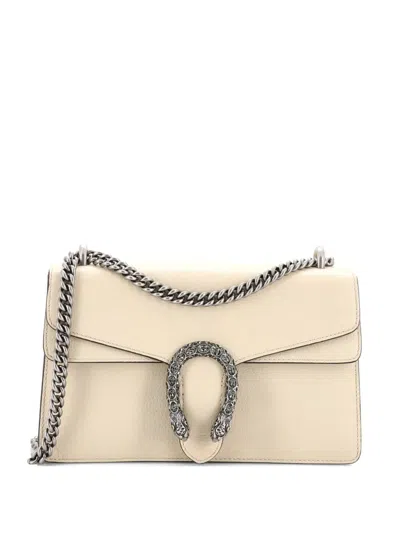 Pre-owned Gucci Dionysus Bag Leather Small Shoulder Bag In Neutral