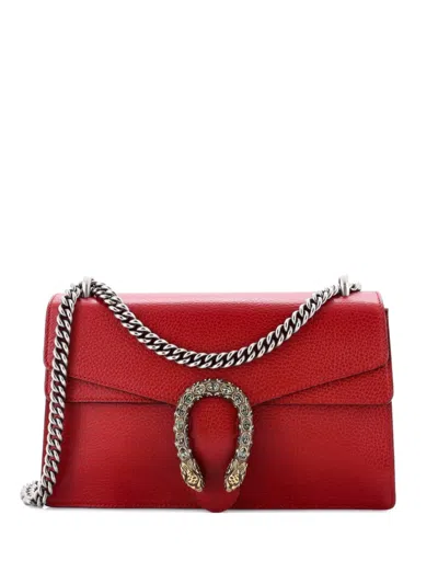 Pre-owned Gucci Dionysus Bag Leather Small Shoulder Bag In Red