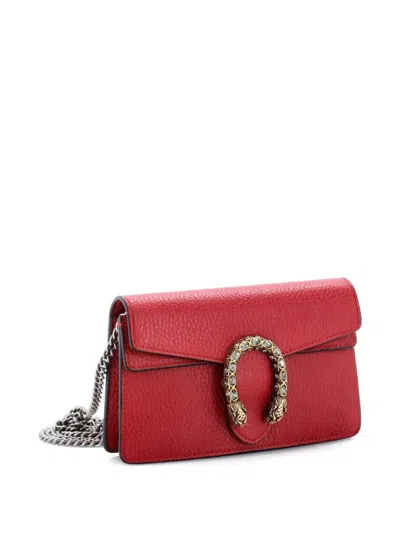 Pre-owned Gucci Dionysus Bag Leather Small Shoulder Bag In Red