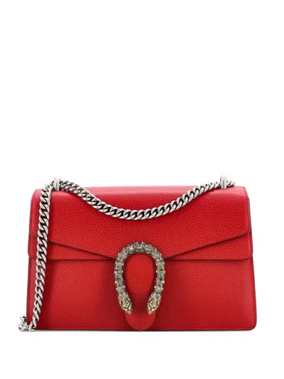 Pre-owned Gucci Dionysus Bag Leather Small Shoulder Bag In Red