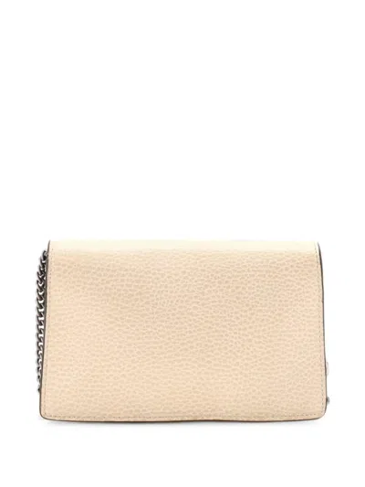 Pre-owned Gucci Dionysus Bag Leather Super Mini Clutch Bag In Neutrals