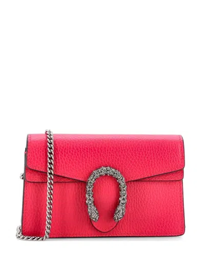 Pre-owned Gucci Dionysus Bag Leather Super Mini Clutch Bag In Pink