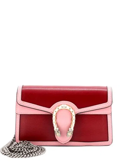 Pre-owned Gucci Dionysus Bag Leather Super Mini Clutch Bag In Red