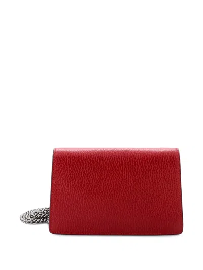 Pre-owned Gucci Dionysus Bag Leather Super Mini Clutch Bag In Red