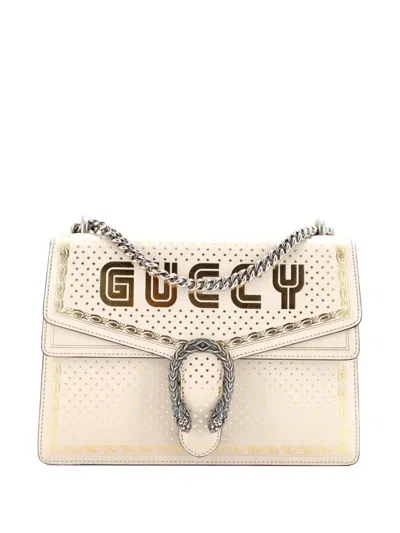 Pre-owned Gucci Dionysus Bag Limited Edition Printed Leather Medium Shoulder Bag In Neutral