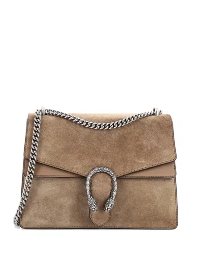 Pre-owned Gucci Dionysus Bag Suede Small Shoulder Bag In Brown