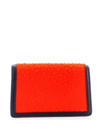 Pre-owned Gucci Dionysus Bag Wool And Leather Super Mini Crossbody Bag In Blue
