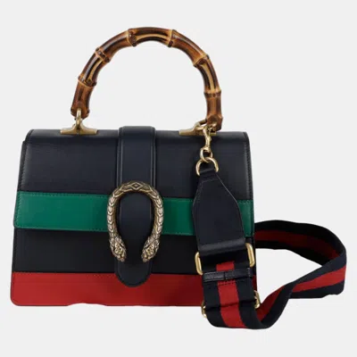 Pre-owned Gucci Dionysus Bamboo Top Handle Tote And Shoulder Bag In Multicolor