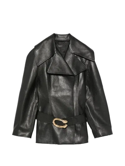 Gucci Dionysus Belted Jacket In Black