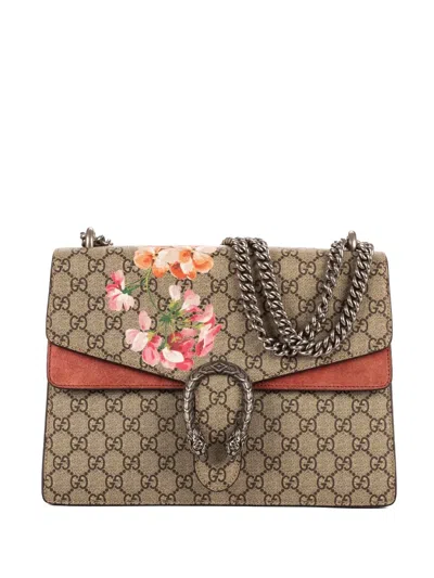Pre-owned Gucci Dionysus Blooms Shoulder Bag In Neutral