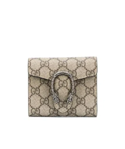 Gucci Dionysus Card Case Wallet In Nude