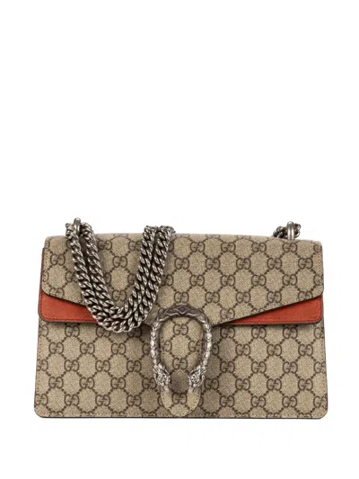 Pre-owned Gucci Dionysus Chain Crossbody Bag In Neutral