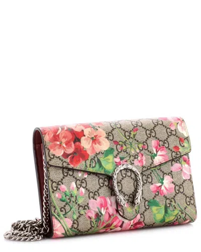 Gucci Dionysus Chain Wallet Blooms Print Gg Coated Canvas Small (authentic Pre-loved)
