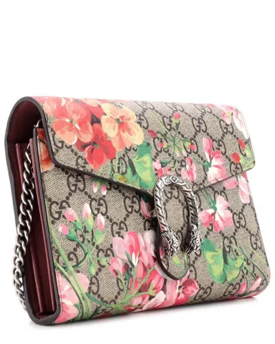 Gucci Dionysus Chain Wallet Blooms Print Gg Coated Canvas Small (authentic Pre-loved)
