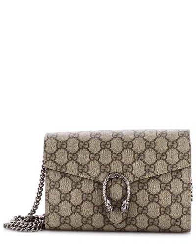 Gucci Dionysus Chain Wallet Gg Coated Canvas Small (authentic Pre-loved)
