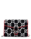 Gucci Dionysus Chain Wallet Gg Tweed Small (authentic Pre-loved) In Black