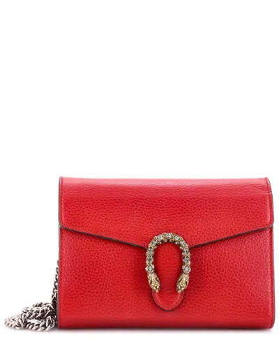 Gucci Dionysus Chain Wallet Leather With Embellished Detail Small (authentic Pre-loved)