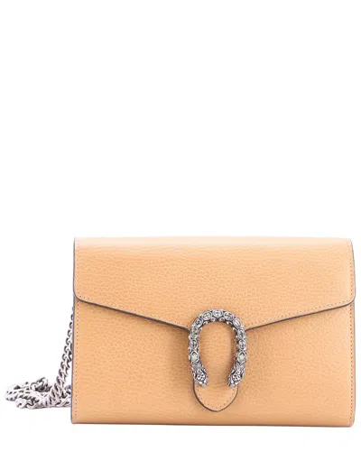 Pre-owned Gucci Dionysus Chain Wallet Leather With Embellished Detail Small (authentic  Pre-loved)