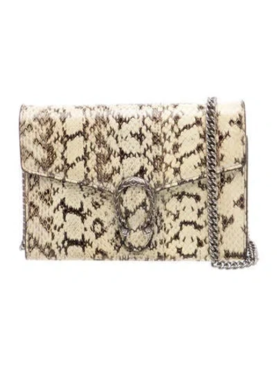 Pre-owned Gucci Dionysus Clutch Mini In Neutral
