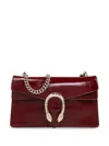 Gucci Structured Flap Shoulder Bag Chain In Red