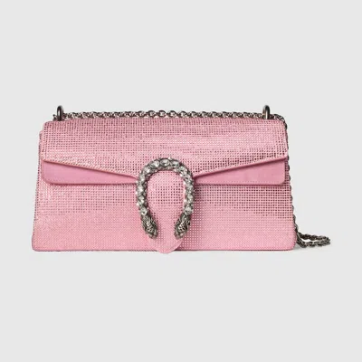 Gucci Dionysus Crystal Medium Shoulder Bag In Pink