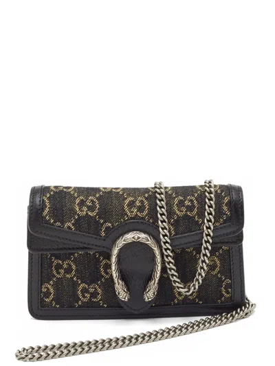 Pre-owned Gucci Dionysus Gg Mini Shoulder Bag In Gray