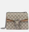 Gucci Dionysus Gg Supreme Fabric And Suede Shoulder Bag In Beige