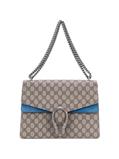 Pre-owned Gucci Dionysus Gg Supreme Shoulder Bag In Neutral
