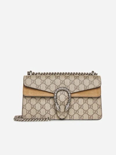 Gucci Dionysus Gg Supreme Small Bag In Beige,taupe