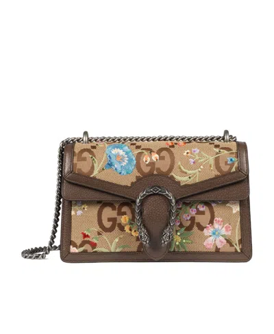 Gucci Dionysus Jumbo Gg Small Shoulder Bag In Brown