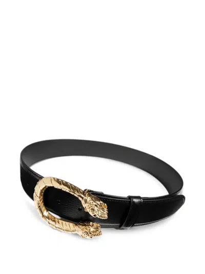 Gucci Dionysus Leather Belt In Black