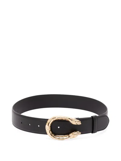 Gucci Dionysus Leather Belt In Black