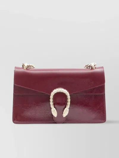 Gucci Dionysus Leather Chain Shoulder Bag In Brown