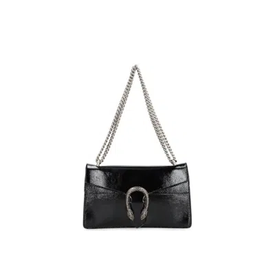 Gucci Dionysus Leather Crossbody Bag In Black