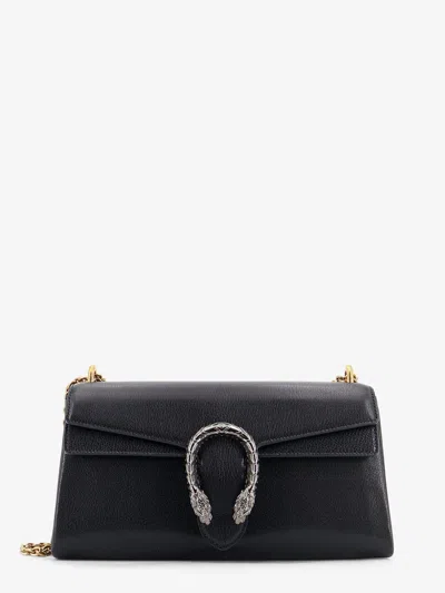 Gucci Dionysus Leather Crossbody Bag In Black