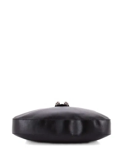 Pre-owned Gucci Dionysus Leather Medium Hobo Bag In Black