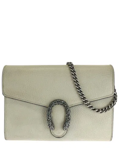 Gucci Dionysus Leather Shoulder Bag (authentic Pre-loved) In White/white